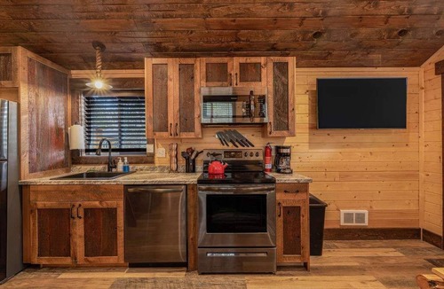 Island Park Apartment | Rustic Tiny Cabin Near YNP | King Loft | The Grizz