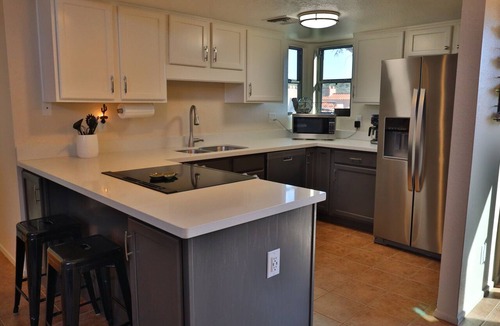 Tucson Condo | Sabino Cactus Grove is a serene condo retreat with stunning mountain views and a clean, natural design.