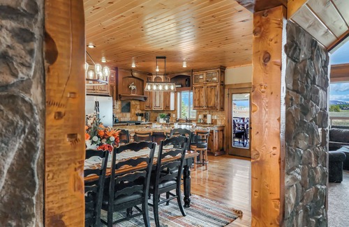 Island Park Cabin | Spacious Cabin with Hot Tub, Fire Pit, Game Room