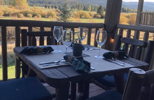 Big Sky Meadow Village Condo | Spacious Condo on Golf Course & Creek w/hot tub