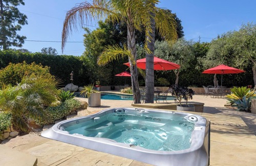 Coast Village House | Spacious Montecito Vacation Home for Families. Pool, Spa, Games. Sleeps 10