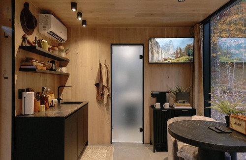Campton Cabin | Staghorn x OOD - Modern Mirror Home w/Hot Tub