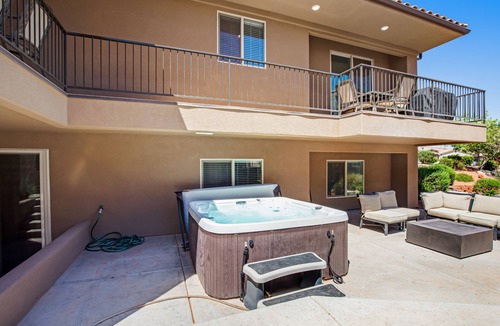 Santa Clara House | Stunning home with private hot tub, shared pool, fitness room, deck, & firepit