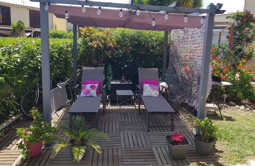 Poggio-Mezzana Villa | Superb villa, 150m from the beach, air-conditioned, with veranda, garden and terraces