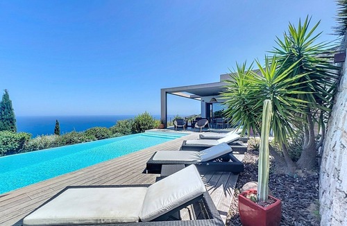 Corbara Villa | Superb villa, sunset sea view, heated pool, 4 bedrooms