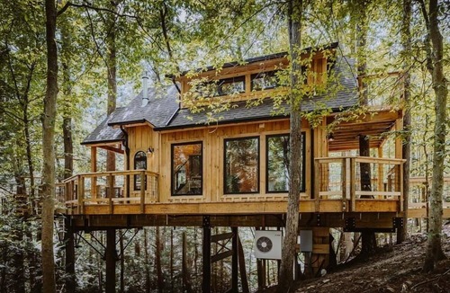 Laurelville Cabin | The Hickory Treehouse w/Suspension Bridge