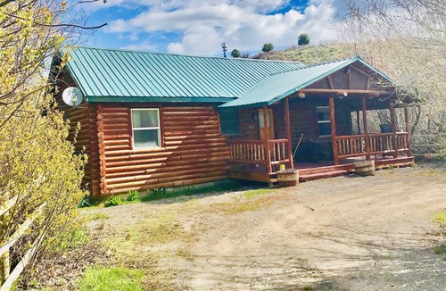 Victor Cabin | True Log Cabin with trees Victor, ID near Jackson, Yellowstone, Teton