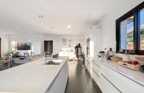Valpaja House | Upper floor of a villa with a private pool and views of the sea and mountains