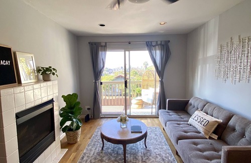 Golden Hill Condo | Urban Escape: Trendy 1-Bed Condo with Balcony