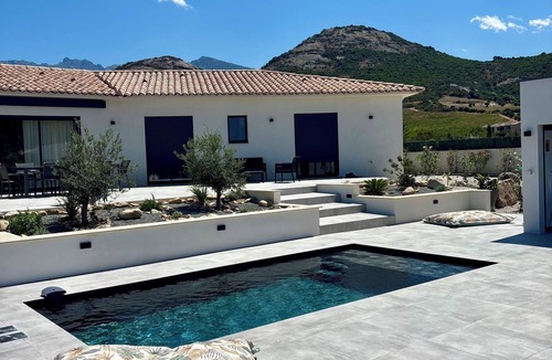 Calenzana Villa | Villa DIMA: Corsica - swimming pool - Clim - barbecue - pétanque