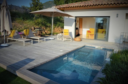Sari-d'Orcino House | Villa Rosa *, private heated swimming pool, sea and scrub views, 10 minutes from the beach