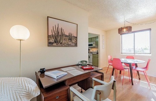Monte Vivienda Condo | Vintage condo & views! Retro Vibe in Old Town with heated & cooled-pool & spa