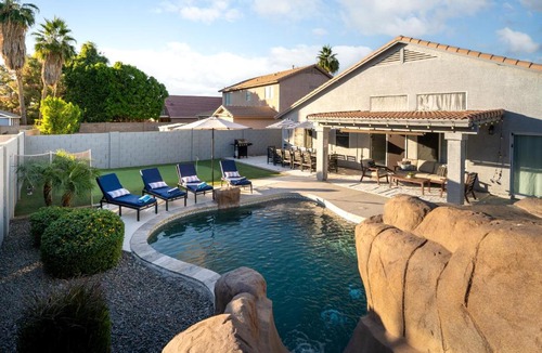Chandler House | Water Slide, Cave Hot Tub, Game Room and Heated Pool