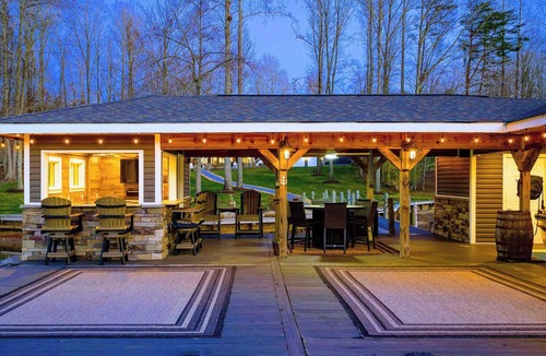 Bumpass House | Waterfront Retreat Lakefront Game Room Dock