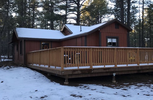 Show Low Cabin | Wild Saddle Ranch Cabin-Our gate opens to the Sitgreaves National Forest!