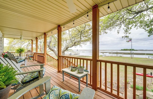 Myrtle Grove House | Wilmington Getaway w/Dock & Masonboro Island View