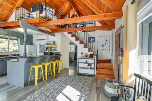 2 Mi to Trinity Lake: Forest-View Gem w/Hot Tub!