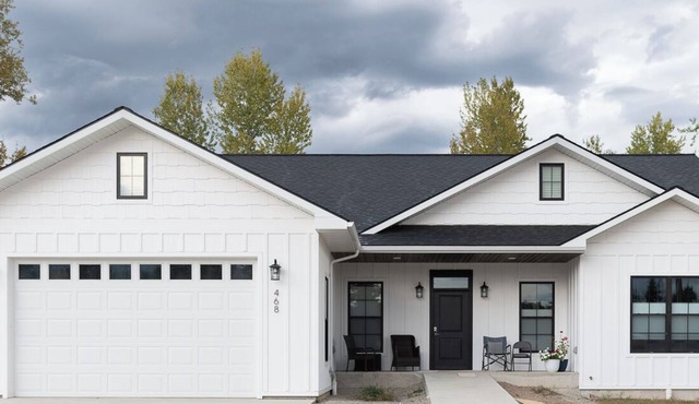 A new vacation retreat nestled along the serene banks of the Kootenai River.