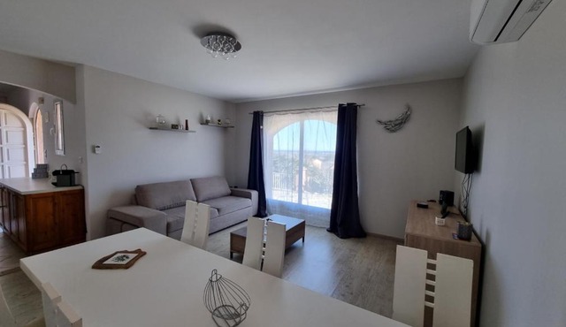 Appartement vue mer avec jardin