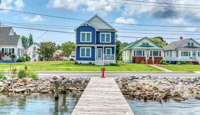 Blue Marlin | Stunning Bayview Home w/Long Dock for Boats, Sunset Porch Views & Pet Friendly