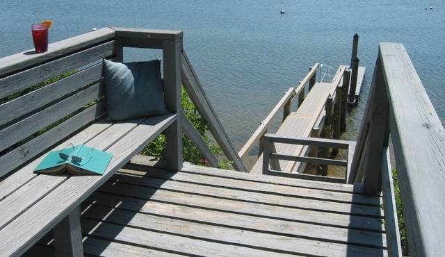 Cape Cod Waterfront Vacation Home dock and 2 kayaks: