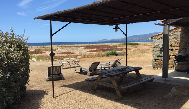 Charming sheepfold on the Liamone beach
