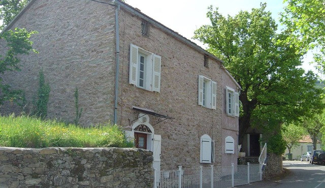Corsican authentic and typical village stone house