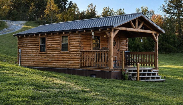 Cozy log Cabin Retreat on 12 Acres, Gazebo, Fire Pit & Starlink WiFi