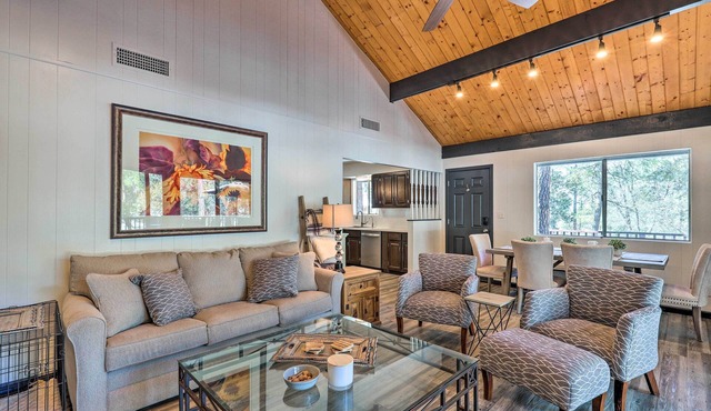 Deck w/Wooded Views: Rustic-Chic Prescott Cabin!