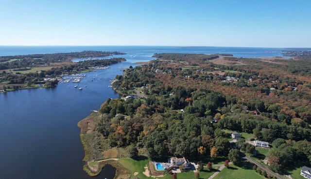 Elegant Waterfront Estate On 2 Acres ~ Private Pool ~ 12 min from Mystic!