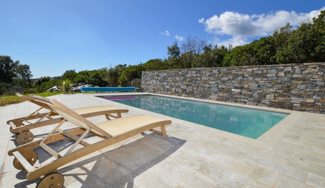 Enjoy the fantastic views from this modern Corsica vacation home.