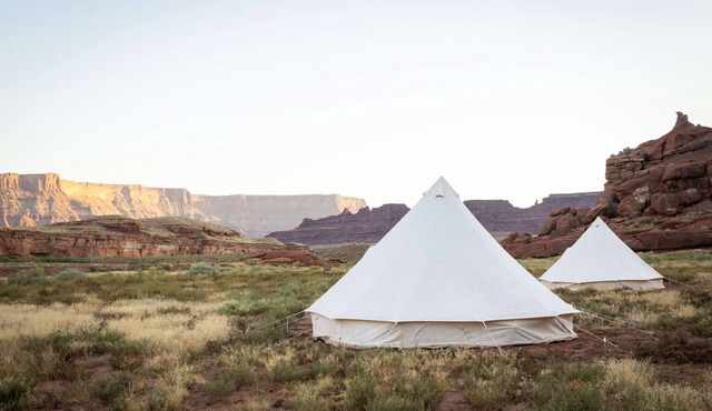 Family Tent with Shared Bathroom - Nestled among the Abajo Mountains.