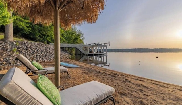 Lake Gaston's Million Dollar Baby! Epic Dock w/Bar, TV, Private Beach, Sleeps 14