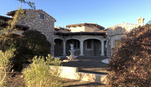 Luxurious Mediterranean Style Villa, Secluded on 3 Acres, 5 Bedrooms Near Sedona