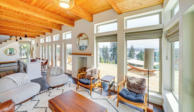 Mid-Century Escape: Lake Views, Steps to Cave Bay!
