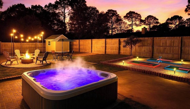 *MiniGolf-Hot Tub-Firepit-Games*