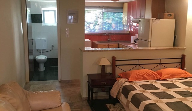 My place is located in a quiet neighbour.Comfortable place and fully equipped.