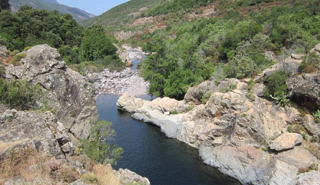 Natural swimming pool Direct access torrent Fango - Corsica Calvi Galeria Manso Playful