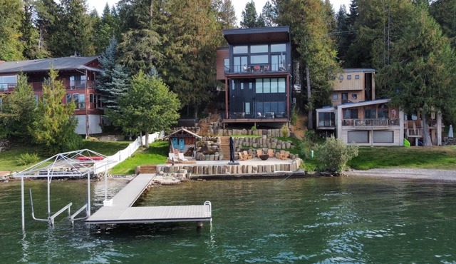 New Modern Luxury home. Enjoy the sweeping lakefront and mountain view’s.