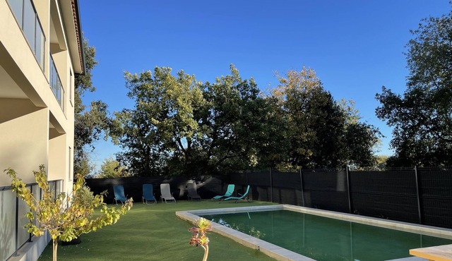 New T3 apartment with swimming pool a few minutes from the beaches and the mountains