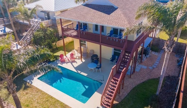 Ocean View Pool Home ~ Heated Pool ~ Steps to the Beach! in Saint Augustine