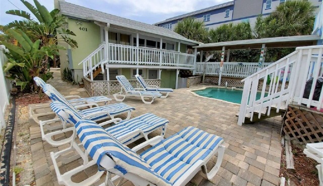 Oceanfront Beach Cottage - Pool, Large Yard, Private Beach Access, Sleeps 12