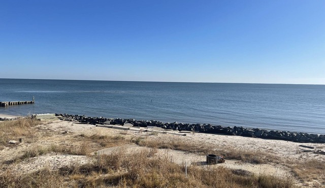 Private Beach on Chesapeake Bay Near Lighthouse