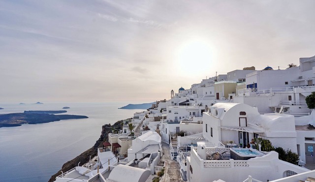 Santorini Mansion Maisonette Sea View Jacuzzi 3BDR