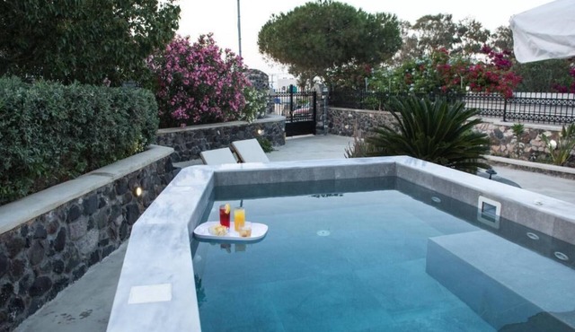 Santorini Vineyard Villa with Heated Pool