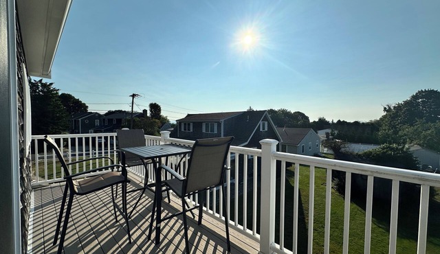 Short walk to the beach! See & hear the ocean in the distance. Great living area