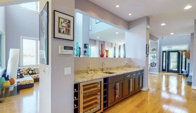 Spacious, family-friendly home; vast outdoor space on the water w/private dock