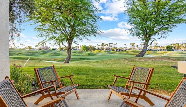 Stay at Tee Time, a spacious condo in La Quinta, CA with golf nearby.