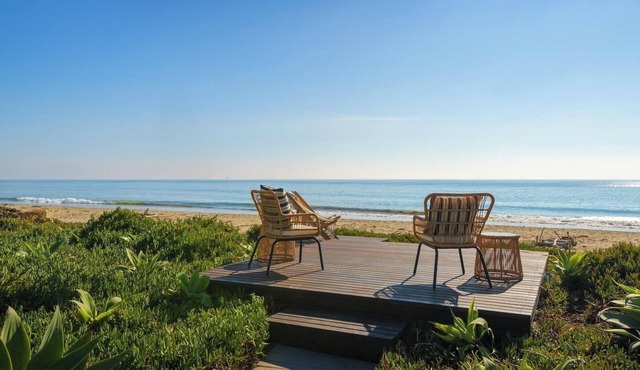 Step out to Padaro Beach from this luxurious 5-bedroom 5 bath compound