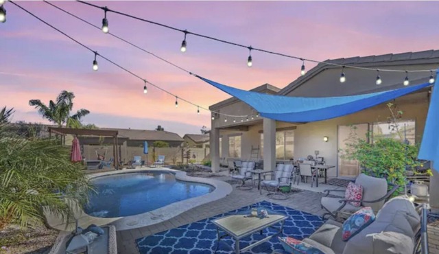 Sunny home with private heated pool, high-speed WiFi, central AC & washer/dryer
